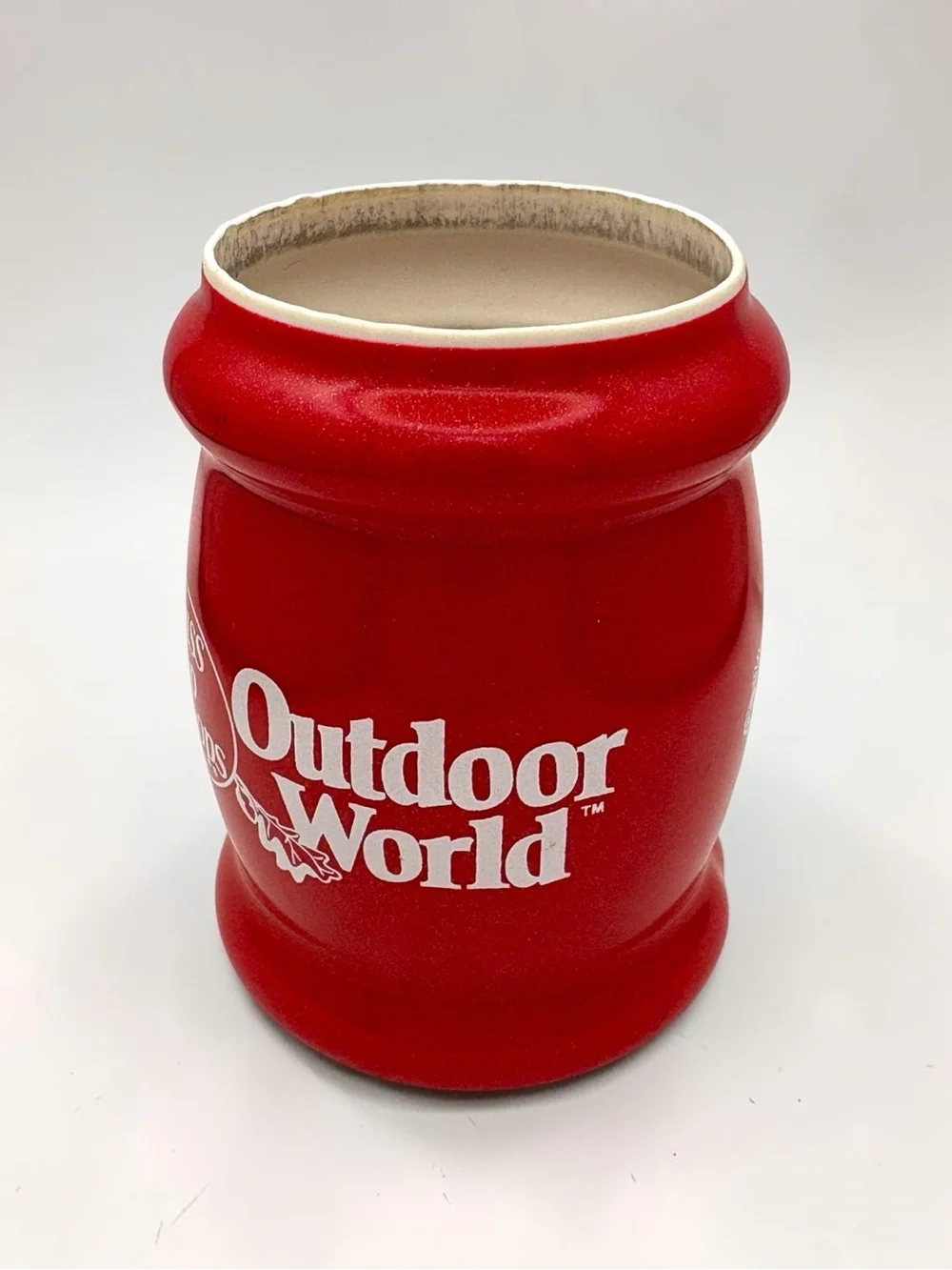 Vintage Bass Pro Shops Outdoor World Red Foam Can Cooler Koozie Springfield, MO